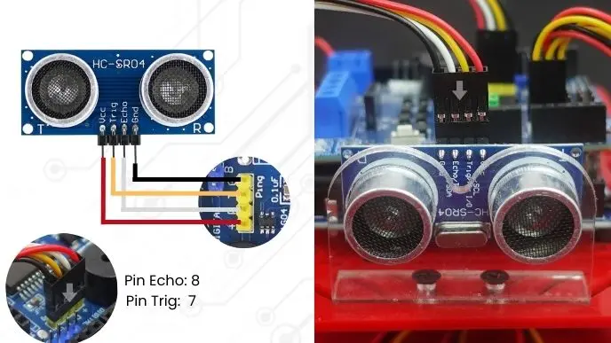 Conexion Sensor Ultrasonido a L298P
